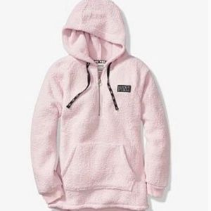 NEW VS PINK Sherpa Hoodie - Pink